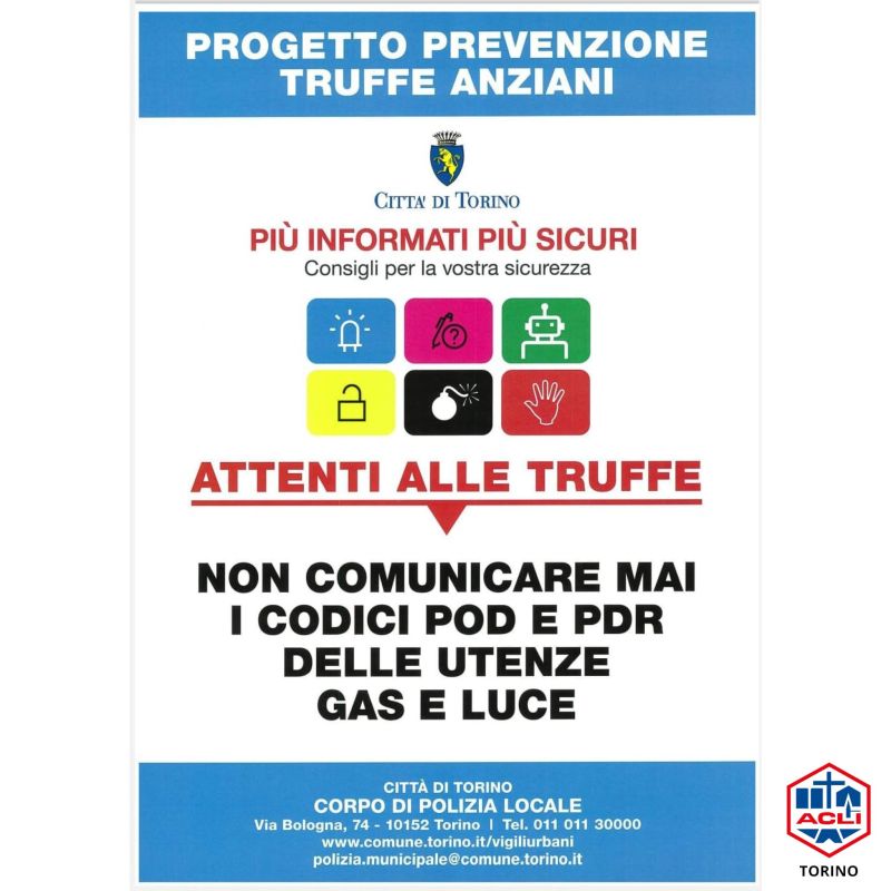 Progetto Prevenzione Truffe Anziani - Acli Torino (TO)