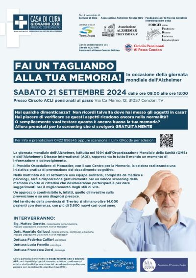 Fai un tagliando alla tua memoria! - Circolo Acli Pensionati al Passo Cendon e Acli Treviso (TV)