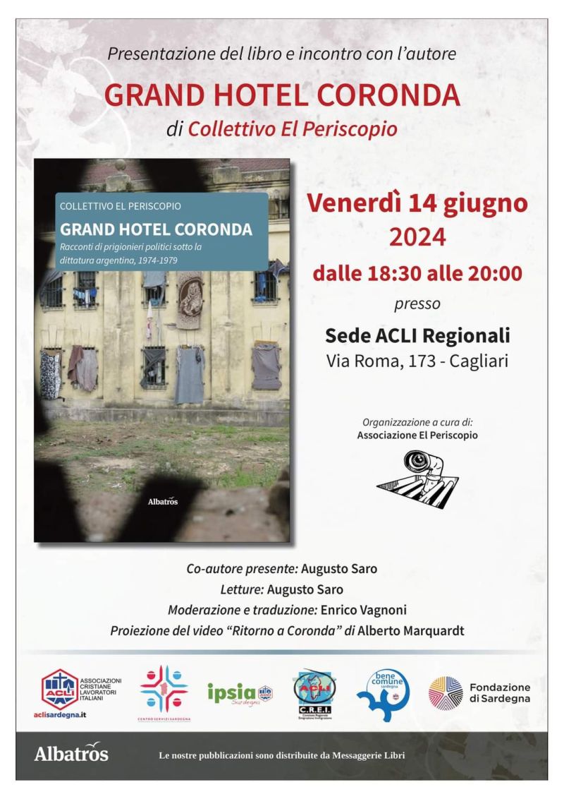 Presentazione del libro "Grand Hotel Coronda" - Acli Sardegna, Ipsia Sardegna, Crei Acli
