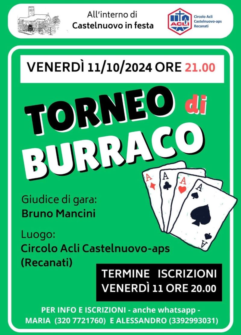 Torneo di Burraco - Circolo Acli Recanati (MC)