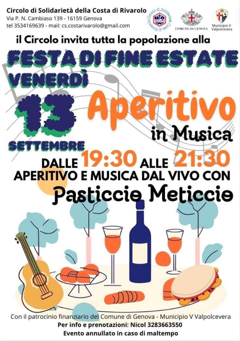 Festa di Fine Estate - Circolo Acli Solidarietà di Costa di Rivarolo (GE)