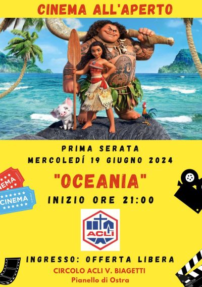 Cinema all&#039;aperto: Oceania - Circolo Acli Pianello di Ostra (AN)