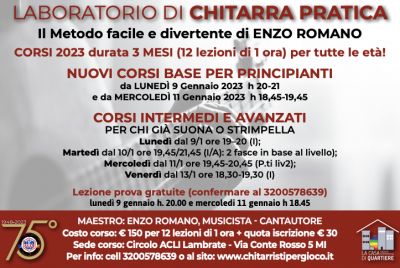 Laboratorio di chitarra pratica - Circolo Acli Lambrate (MI)