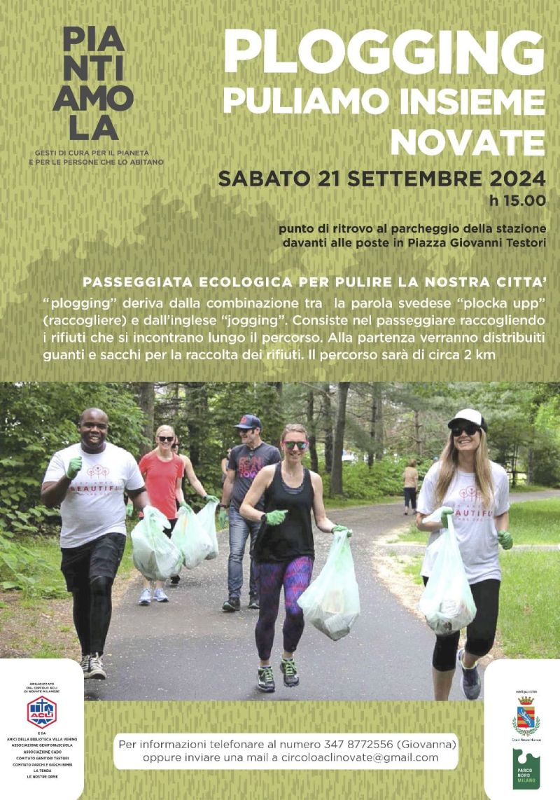 Plogging: Puliamo Insieme Novate - Circolo Acli Novate Milanese (MI)