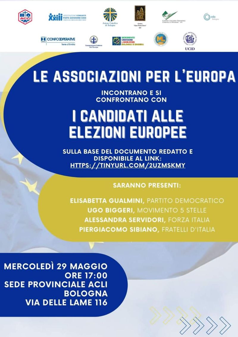 Le Associazioni per l'Europa incontrano i Candidati alle Elezioni Europee - Acli Bologna (BO)