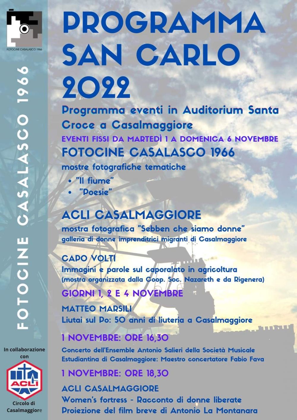 Programma San Carlo 2022 - Acli Casalmaggiore (CR)