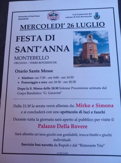 Festa di Sant&#039;Anna - Circolo Acli Montebello (PU)