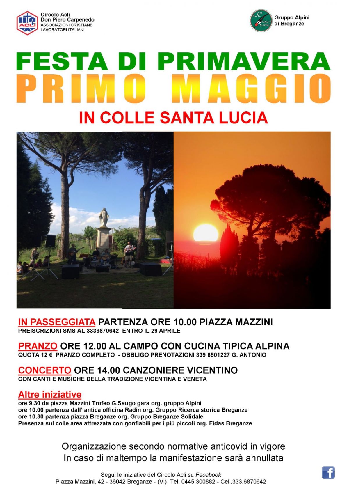 Primo maggio Festa di primavera - Circolo Acli don Piero Carpenedo (VI)