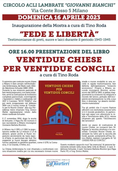 Presentazione libro &quot;Ventidue chiese per ventidue concili&quot; - Circolo Acli Lambrate (MI)