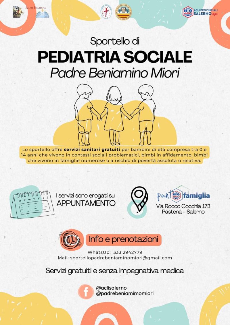Sportello di Pediatria Sociale "Padre Beniamino Miori" - Acli Salerno (SA)