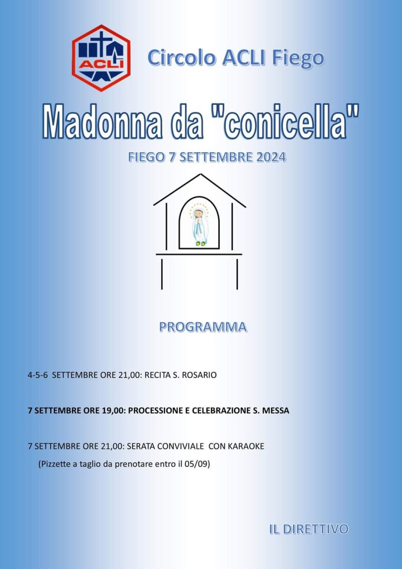 Madonna da &quot;conicella&quot; - Circolo Acli Fiego (CS)