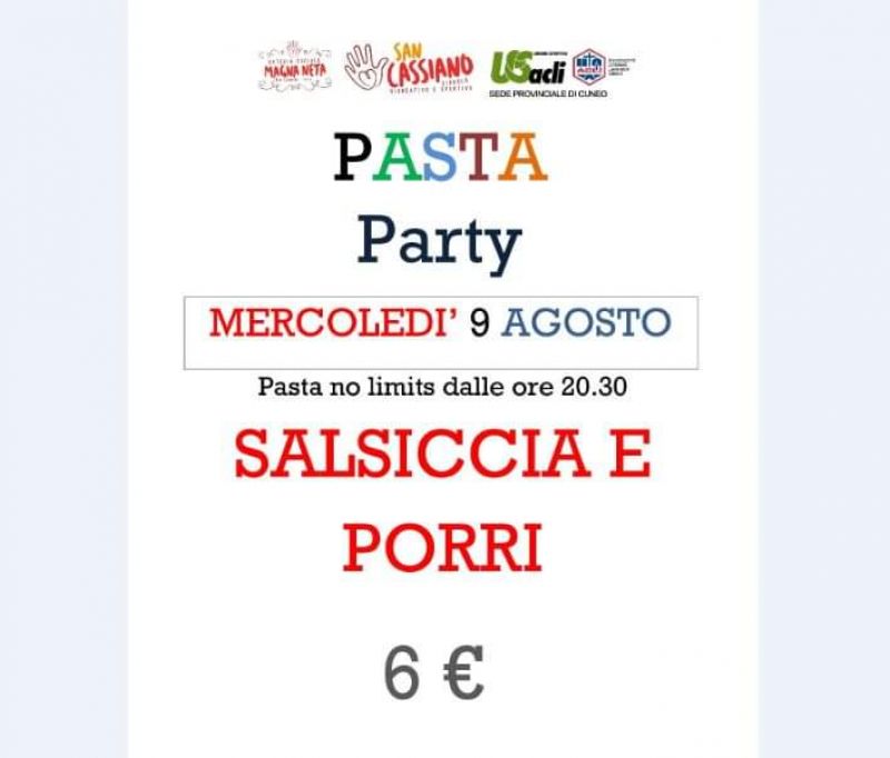 Pasta Party - Ass. &quot;Osteria Sociale Magna Neta&quot; aff. Acli Cuneo e US Acli Cuneo (CN)