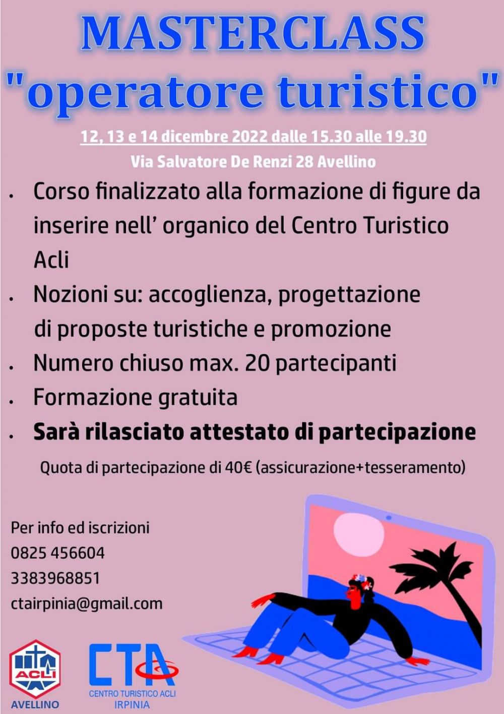 Masterclass &quot;Operatore Turistico&quot; - Acli Avellino (AV)