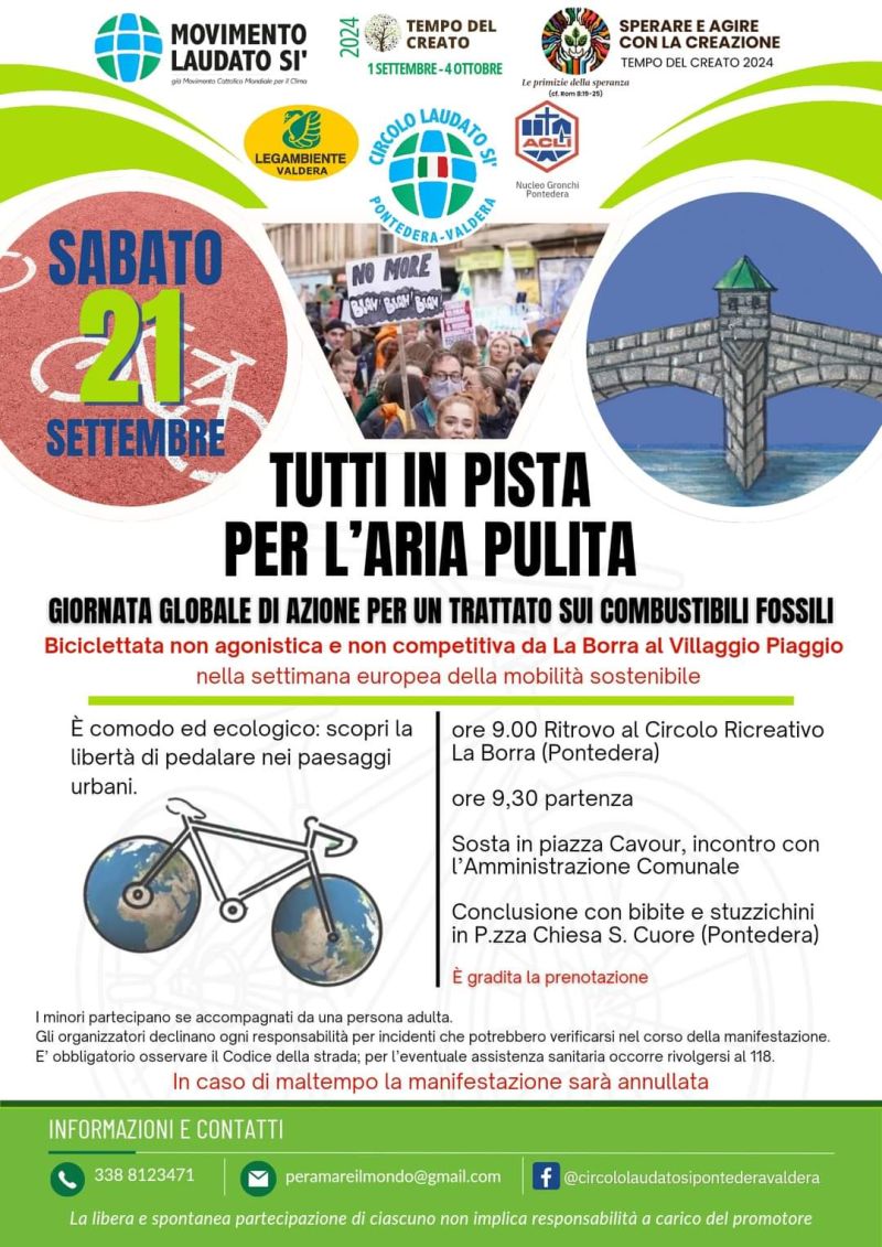 Tutti in pista per l'aria pulita - Nucleo Gronchi Pontedera (PI)