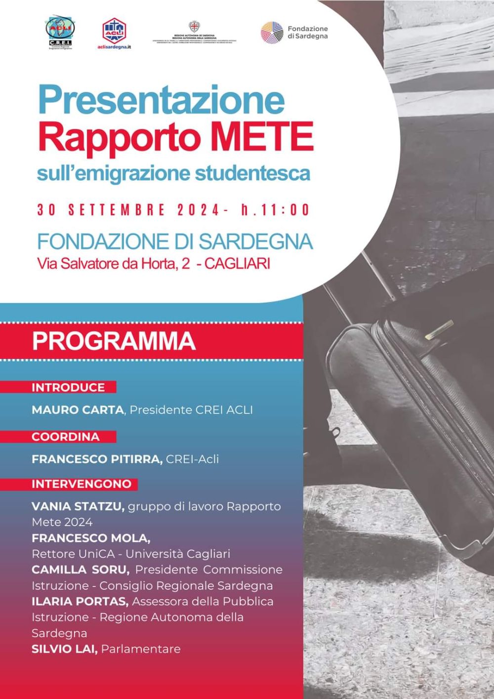 Presentazione Rapporto METE - CREI Acli Sardegna e Acli Sardegna