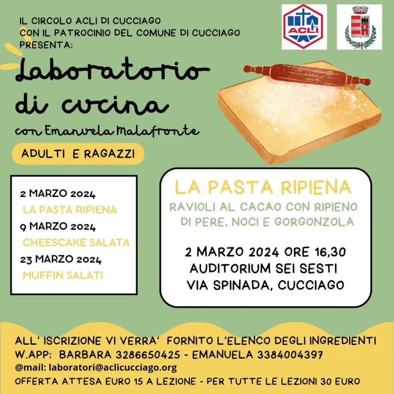 Laboratorio di cucina - Circolo Acli Cucciago (CO)