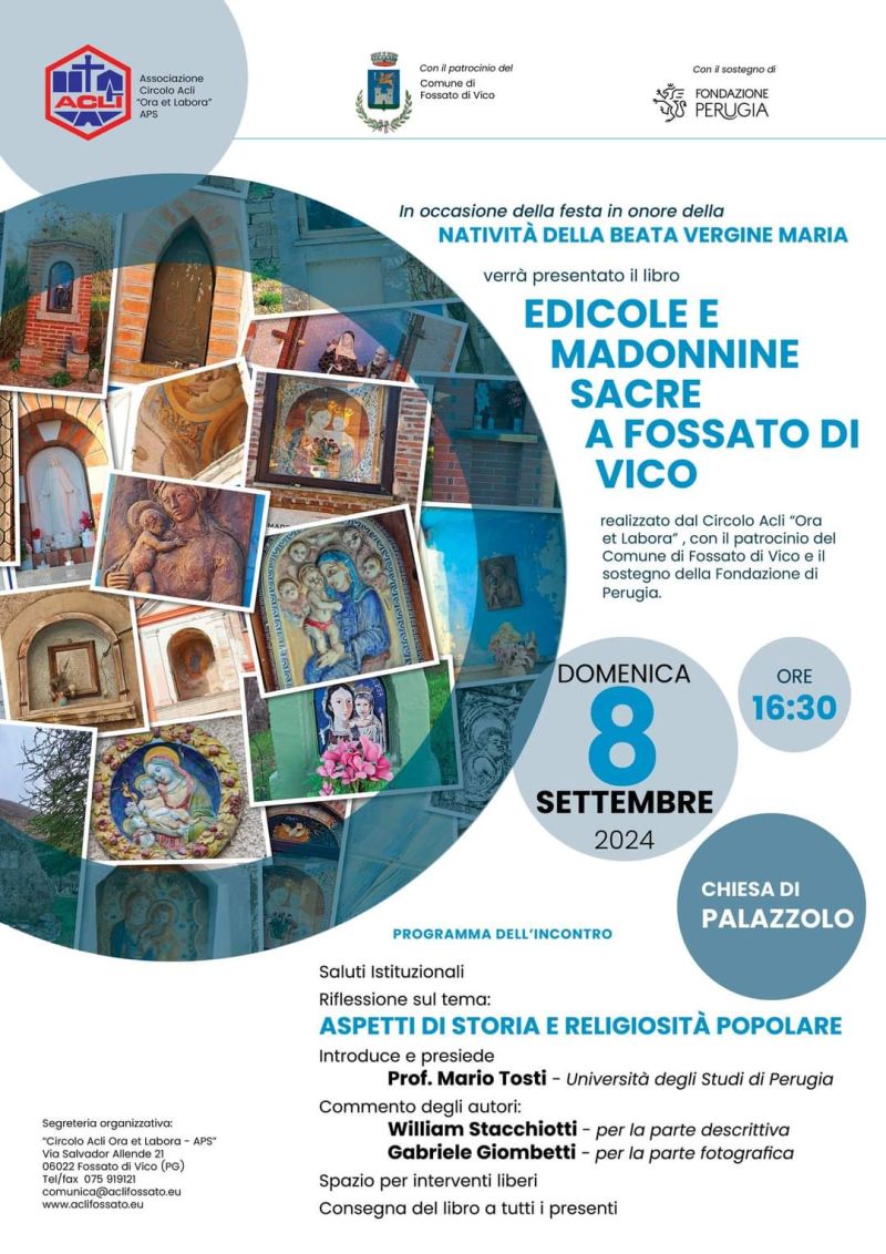 Presentazione libro "Edicole e Madonnine Sacre a Fossato di Vico" - Circolo Acli Ora et Labora (PG)