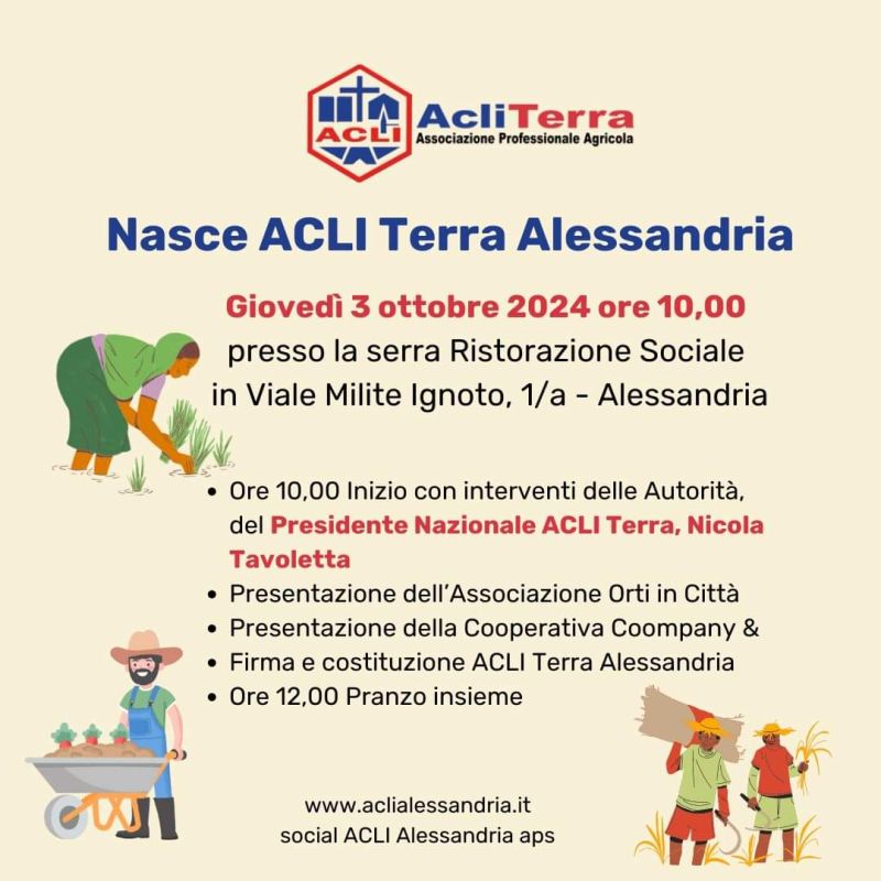 Nasce Acli terra Alessandria - Acli Alessandria (AL)