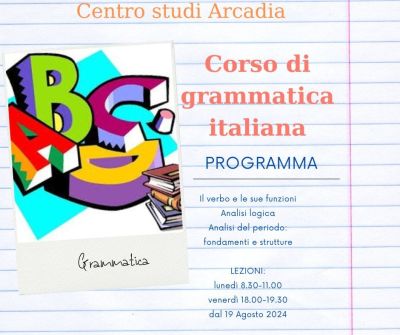 Corso di grammatica italiana - Circolo Acli Arcadia (RM)