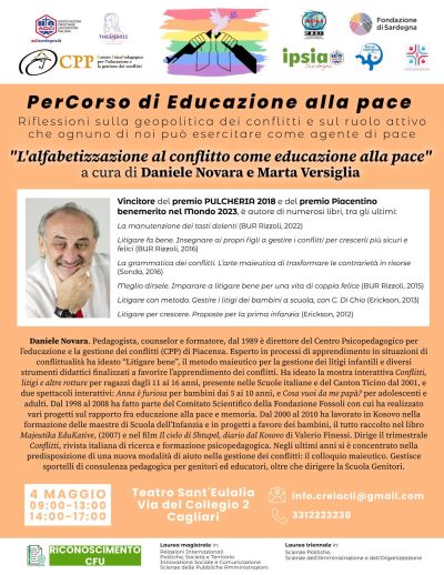 Percorso di Educazione alla Pace: L&#039;alfabetizzazione al conflitto come educazione alla pace - Acli Sardegna, Ipsia Sardegna, Crei Acli e Bene Comune Acli