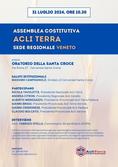 Assemblea Costitutiva - Acli Terra Veneto