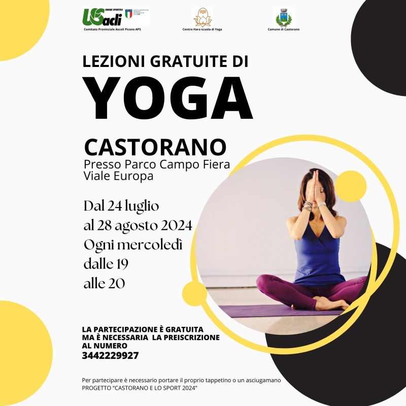 Lezioni gratuite di Yoga: Castorano - US Acli Marche
