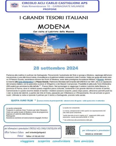 I grandi Tesori Italiani: Modena - Circolo Acli Carlo Castiglioni (MI)