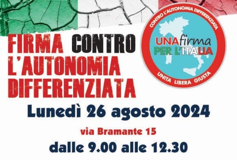 Firma Contro l'Autonomia Differenziata - Circoli Acli Cinisello Balsamo (MI)