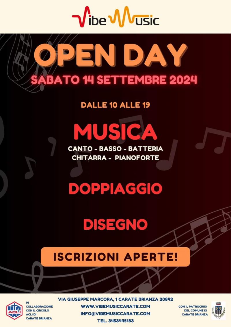 Open Day &quot;Vibe Music&quot; - Circolo Acli Carate Brianza (MI)