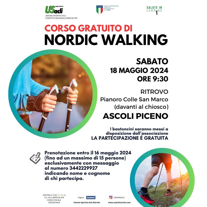 Corso Gratuito di Nordic Walking - US Acli Marche
