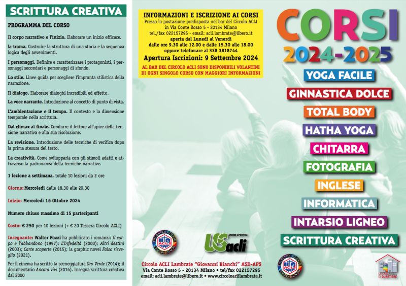 Corsi 2024-2025 - Circolo Acli Lambrate (MI)