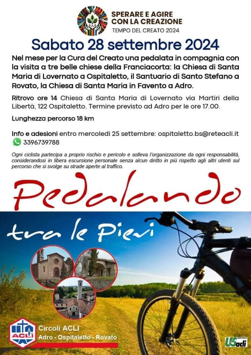 Pedalando tra le Pievi - Circoli Acli di Adro, Ospitaletto e Rovato (BS)