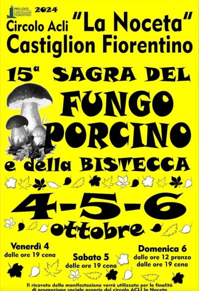 15ª Sagra del Fungo Porcino e della Bistecca - Circolo Acli La Noceta (AR)