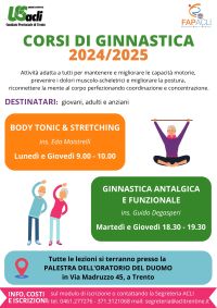 Corsi di ginnastica 2024/2025 - US Acli Trento (TN)