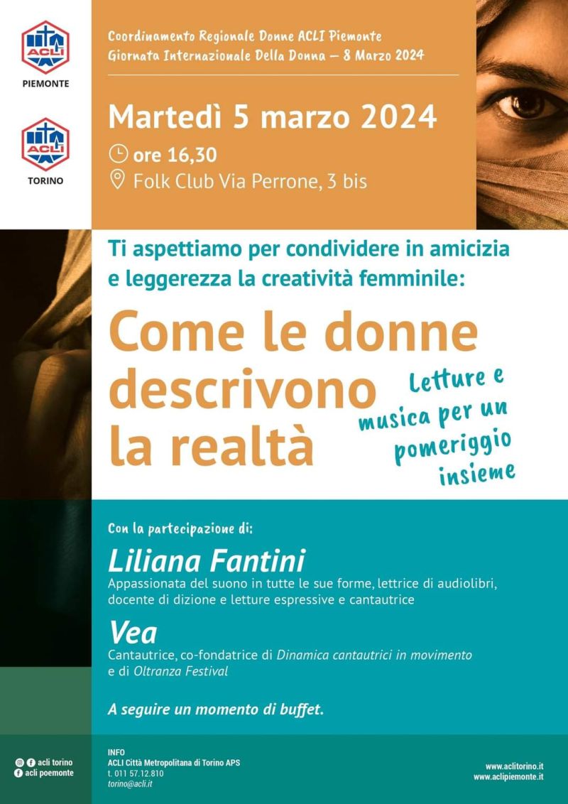 Come le donne descrivono la realtà - Coordinamento Donne Acli Piemonte, Acli Piemonte e Acli Torino