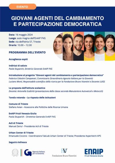 Giovani agenti del cambiamento e partecipazione democratica - Enaip Friuli Venezia Giulia (FVG)