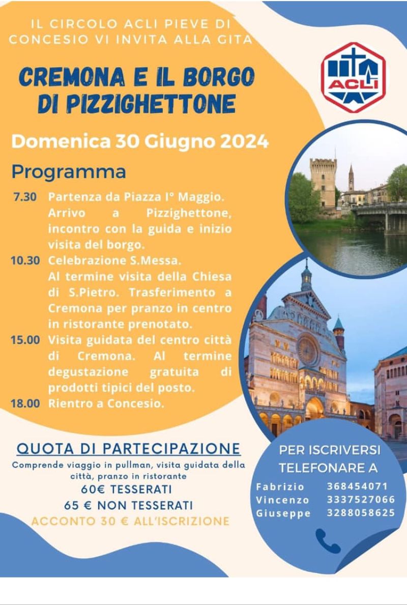 Cremona e il Borgo di Pizzighettone - Circolo Acli Pieve (BS)