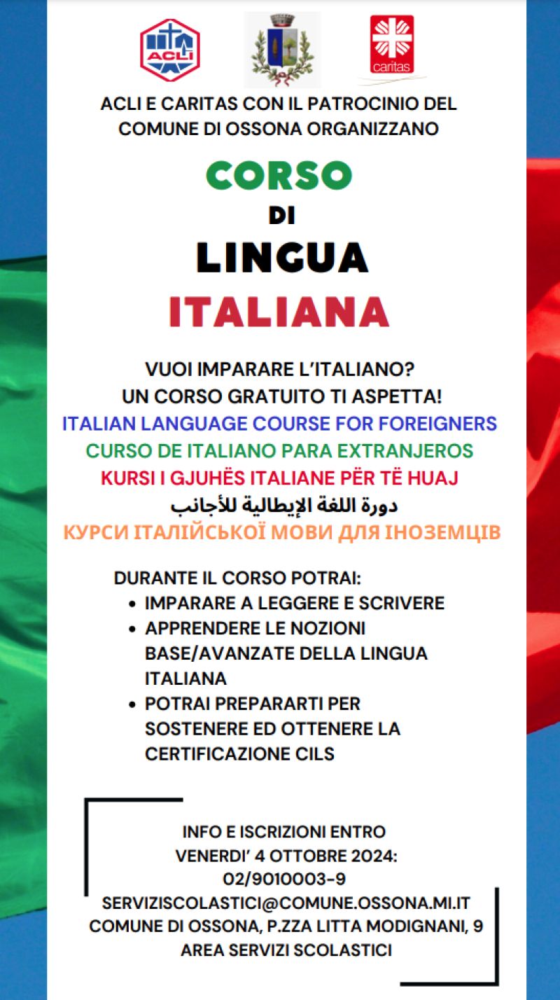 Corso di Lingua Italiana - Circolo Acli Ossona (MI)