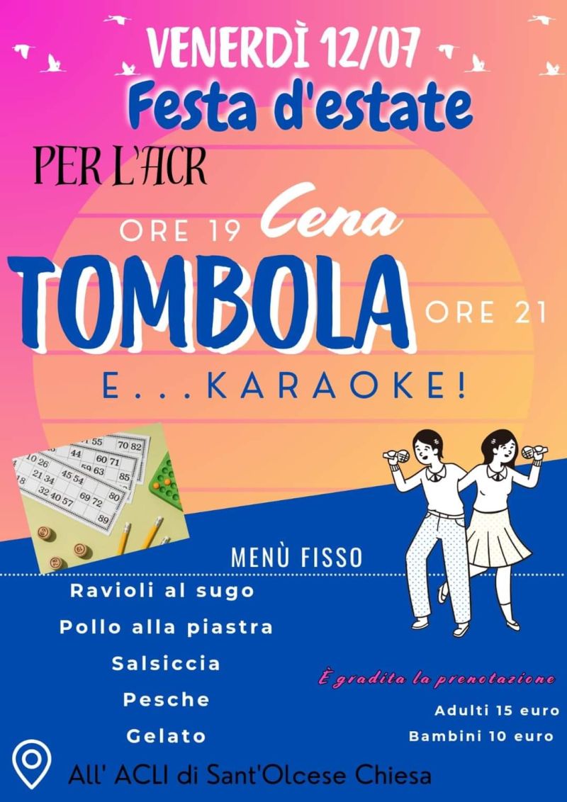 Tombola e... Karaoke - Circolo Acli Sant&#039;Olcese (GE)