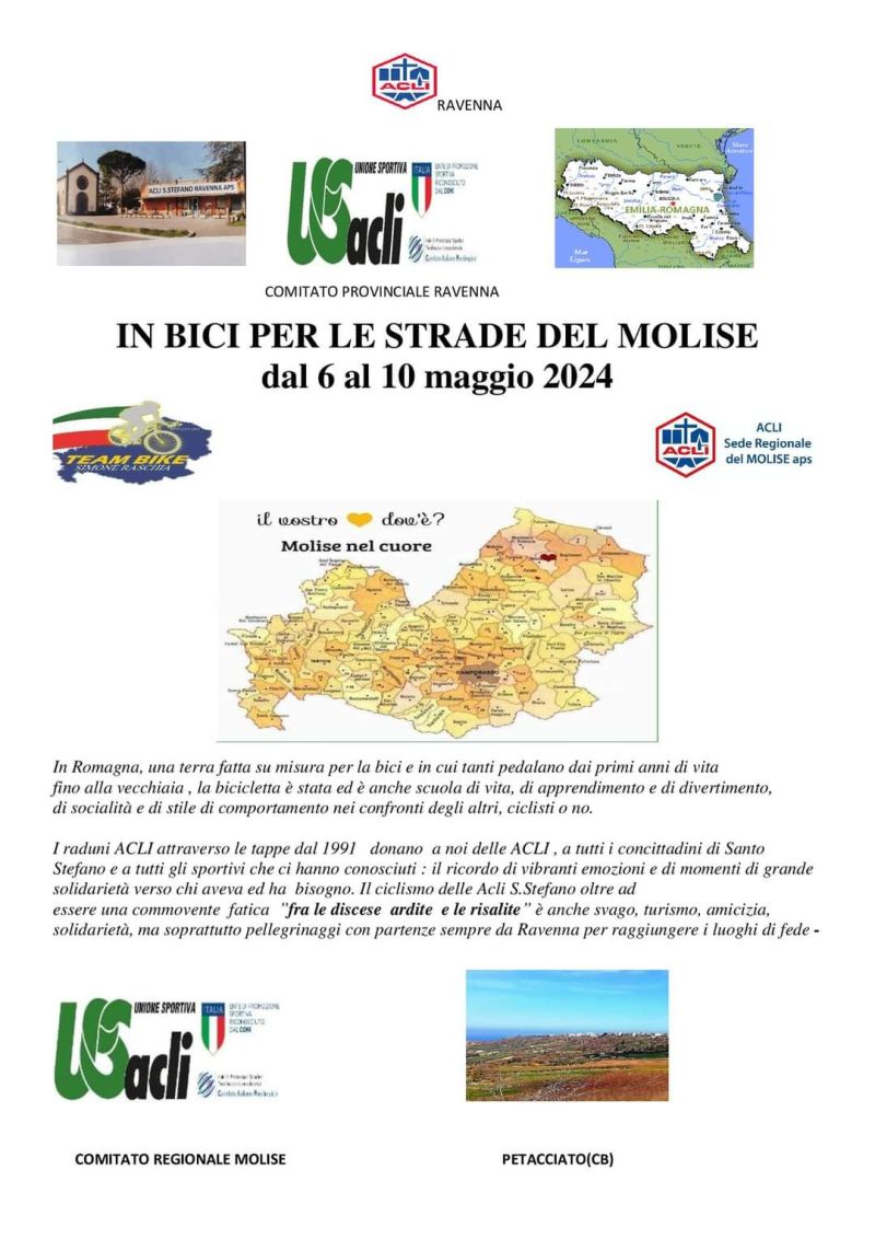 In bici per le strade del Molise - Acli Ravenna, US Acli Ravenna, Acli Molise e US Acli Molise