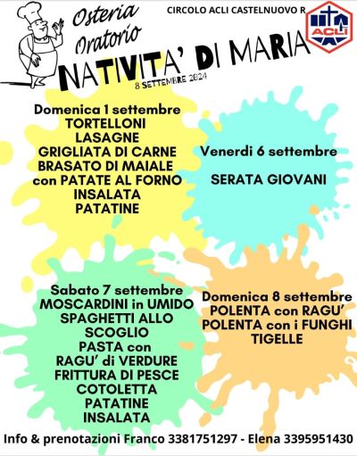 Natività di Maria - Circolo Acli Oratorio Castelnuovo Rangone (MO)