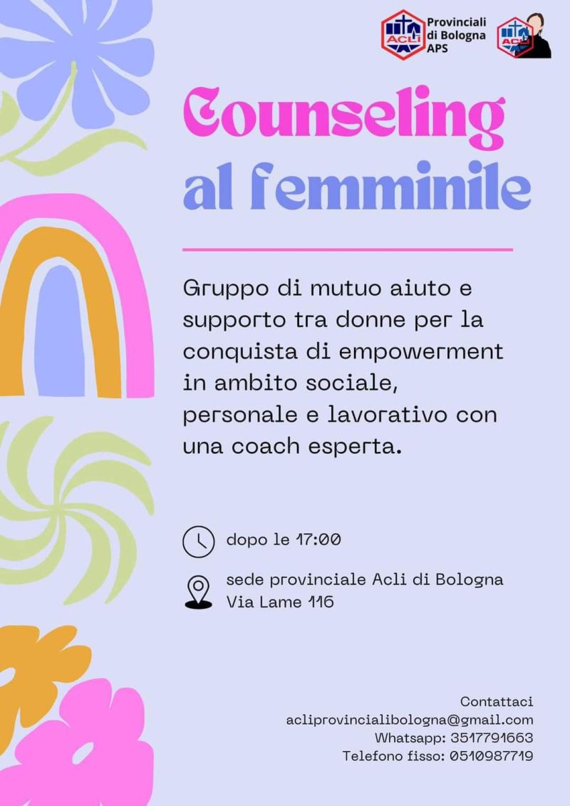 Consueling al femminile - Acli Bologna (BO)