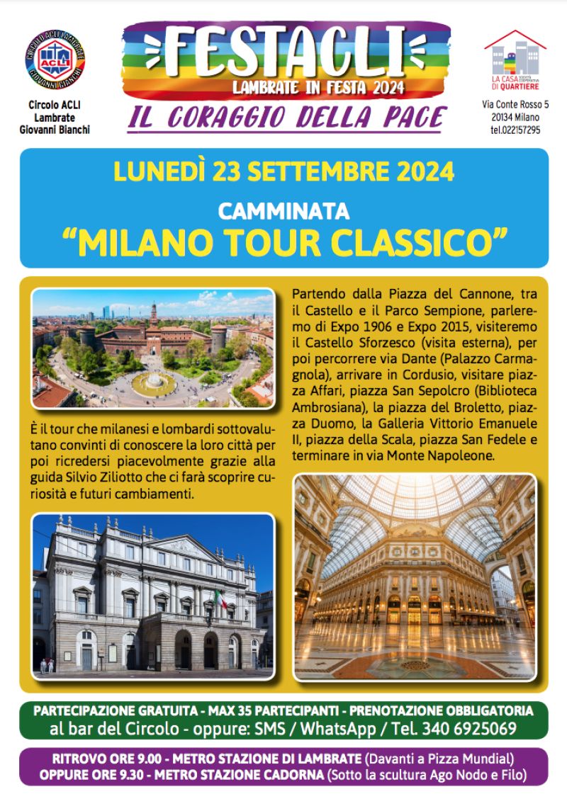 Camminata "Milano Tour Classico" - Circolo Acli Lambrate (MI)