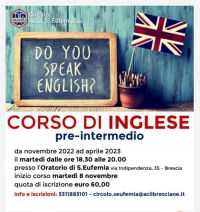 Corso di Inglese pre-intermedio - Circolo Acli S. Eufemia aps (BS)