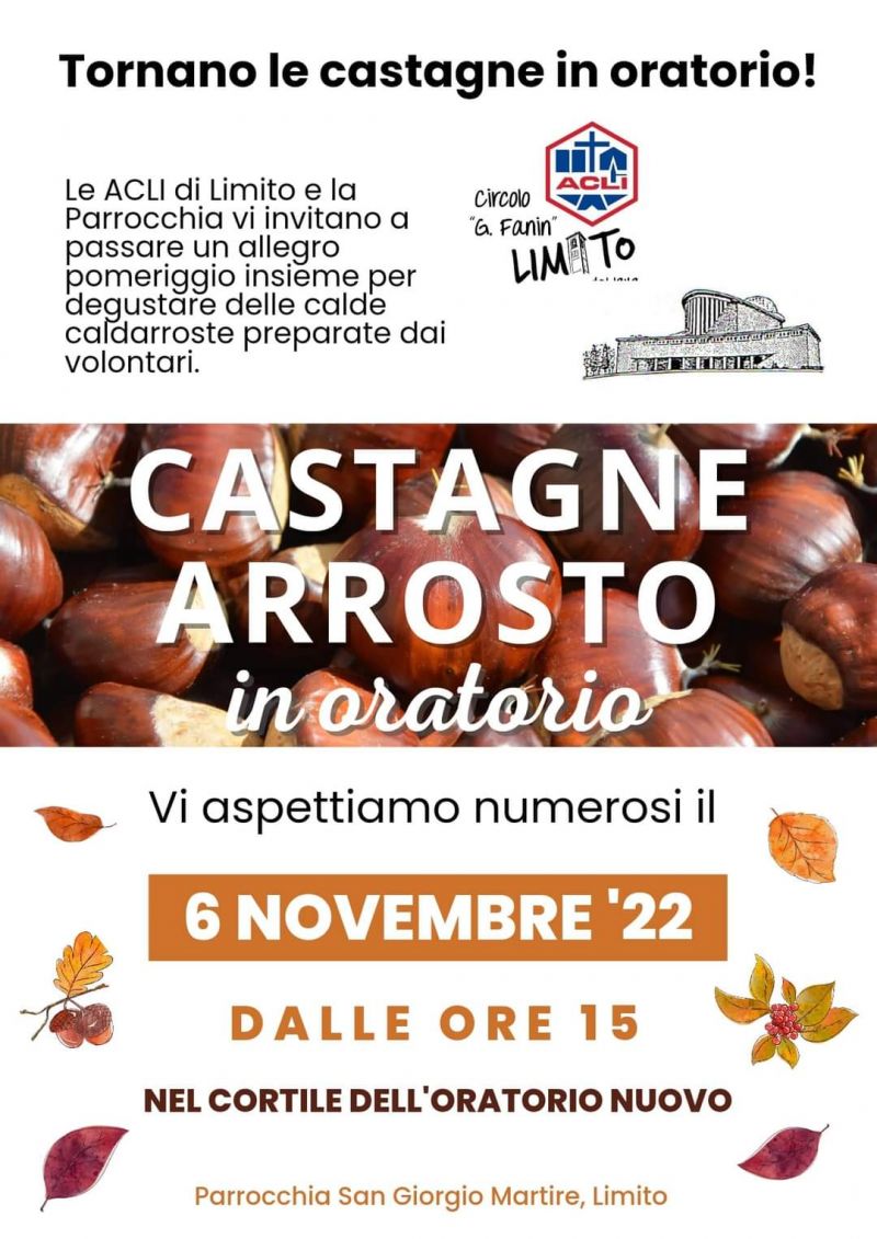 Castagne arrosto in oratorio - Circolo Acli Limito Pioltello (MI)