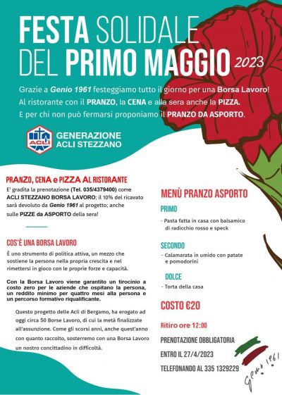 Festa solidale del Primo Maggio - Circolo Acli Stezzano (BG)