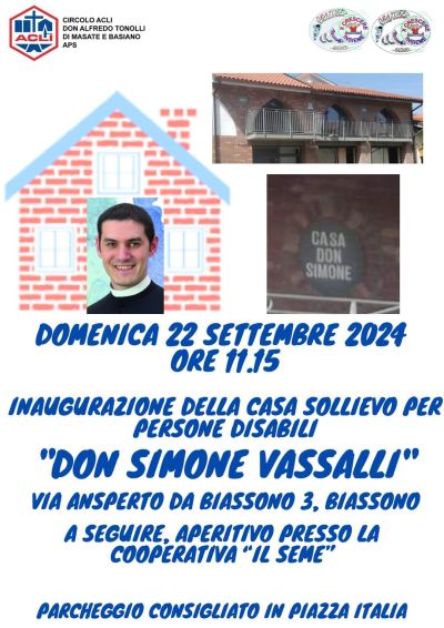 Inaugurazione della Casa Sollievo per Persone Disabili - Circolo Acli Masate e Basiano (MI)