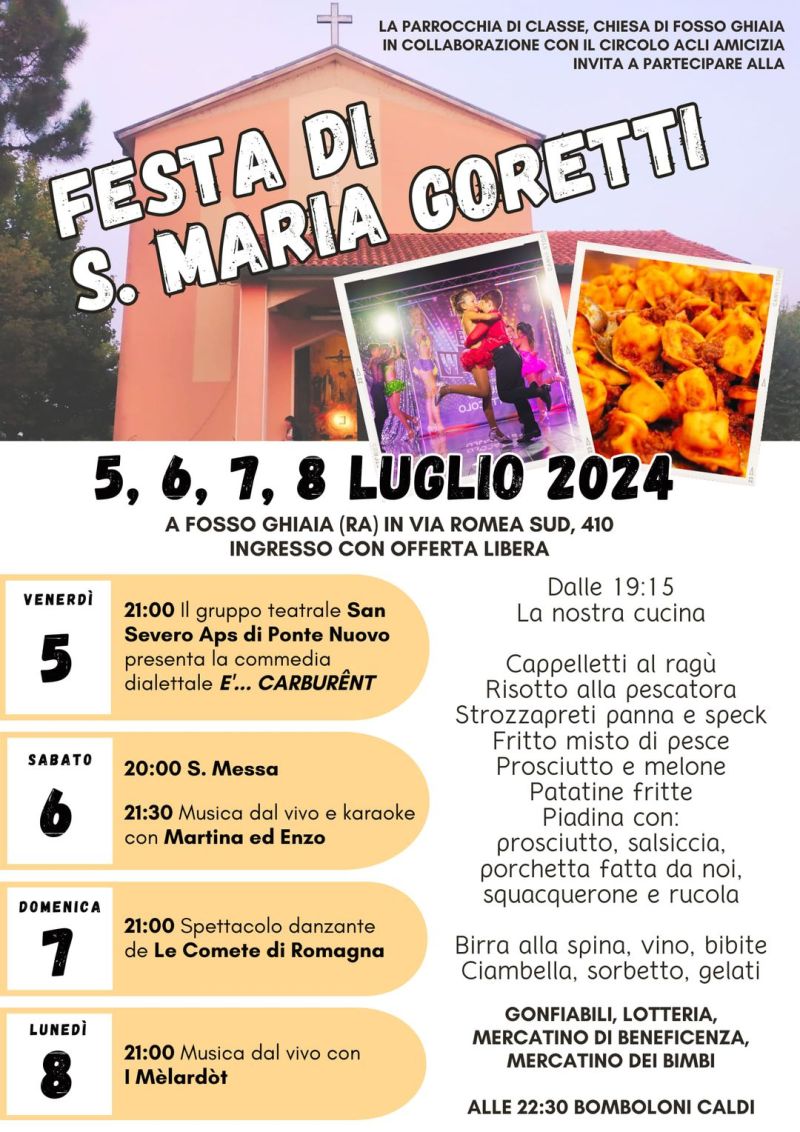 Festa di S. Maria Goretti - Circolo Acli Amicizia (RA)