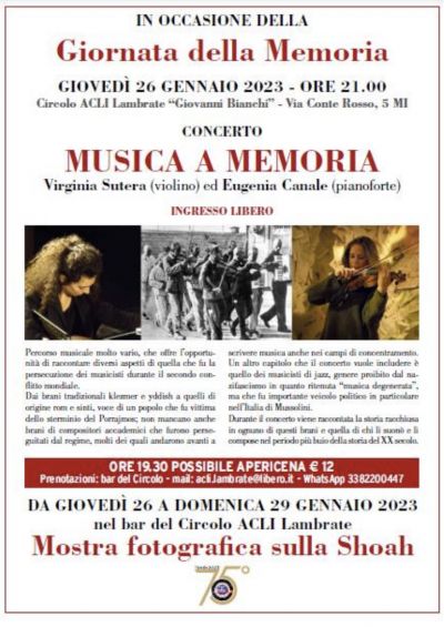 Musica a Memoria - Circolo Acli Lambrate (MI)