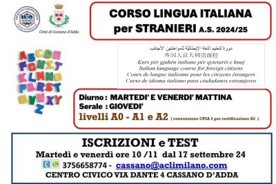 Corso Lingua Italiana per Stranieri - Circolo Acli Cassano d&#039;Adda (MI)